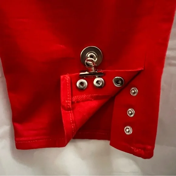 CHICO’S JEANS, Sz 2.5 / 14 / Lrg, Red So Slimming Girlfriend Slim Leg Ankle Crop - Picture 7 of 15